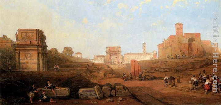The Approach To The Forum painting - David Roberts The Approach To The Forum art painting